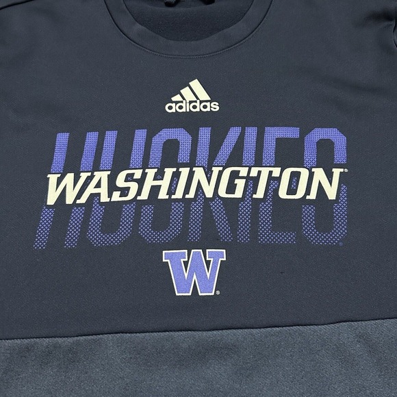 Adidas Black and Gray Washington Huskies Sweatshirt - Picture 2 of 7